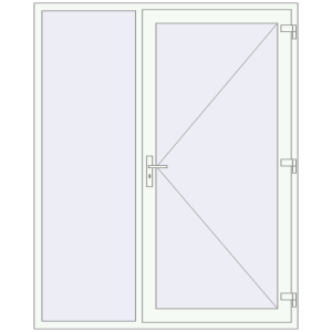Купити Вхідні двері 1700x2100 мм REHAU Brillant-Design Білий (RAL 9016) з двох сторін