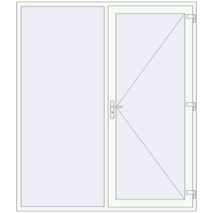 Купити Вхідні двері 2020x2350 мм REHAU SYNEGO ANTHRACITE_GREY_STRUKTURAL ззовні