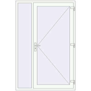 Купити Вхідні двері 1400x2100 мм REHAU SYNEGO Білий (RAL 9016) з двох сторін