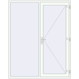 Купити Вхідні двері 1791x2245 мм REHAU Euro-Design 60 Білий (RAL 9016) з двох сторін