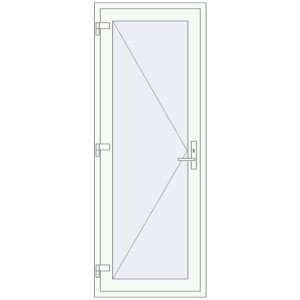Купити Вхідні двері 840x2140 мм REHAU Euro-Design 60 Білий (RAL 9016) з двох сторін