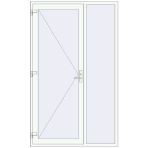 Купити Вхідні двері 1450x2400 мм REHAU SYNEGO Білий (RAL 9016) з двох сторін