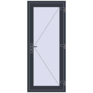 Купити Вхідні двері 800x1900 мм REHAU Brillant-Design ANTHRACITE_GREY_STRUKTURAL з двох сторін