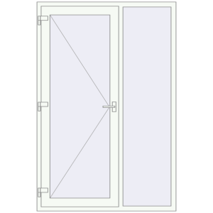 Купити Вхідні двері 1400x2100 мм REHAU Euro-Design 60 Білий (RAL 9016) з двох сторін