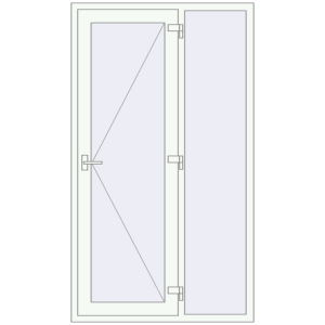 Купити Вхідні двері 1200x2100 мм REHAU Euro-Design 60 Білий (RAL 9016) з двох сторін