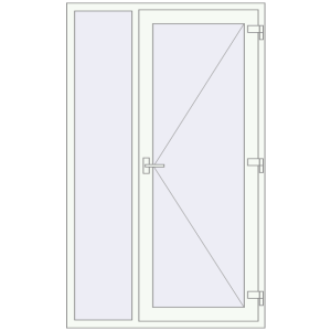 Купити Вхідні двері 1250x2050 мм REHAU Brillant-Design Білий (RAL 9016) з двох сторін
