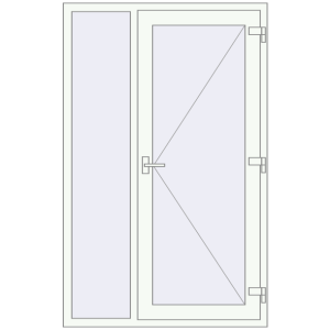Купити Вхідні двері 1200x1900 мм REHAU Euro-Design 60 Білий (RAL 9016) з двох сторін