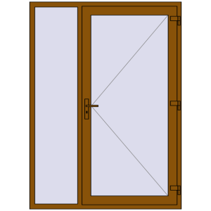 Купити Вхідні двері 1500x2050 мм REHAU Brillant-Design GOLDEN OAK з двох сторін