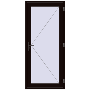 Купити Вхідні двері 900x2000 мм REHAU Euro-Design 60 BLACK_BROWN з двох сторін