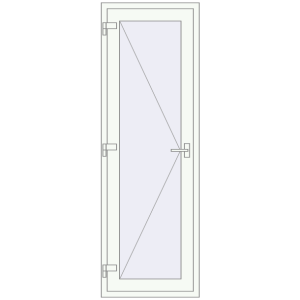 Купити Вхідні двері 700x2100 мм REHAU SYNEGO Білий (RAL 9016) з двох сторін