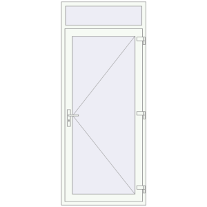 Купити Вхідні двері 1000x2400 мм REHAU Brillant-Design Білий (RAL 9016) з двох сторін