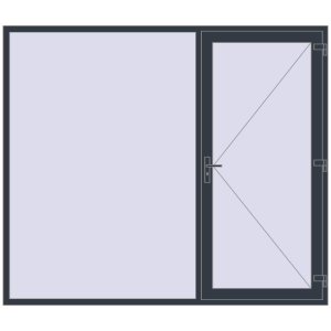 Купити Вхідні двері 2520x2165 мм REHAU SYNEGO ANTHRACITE_GREY_STRUKTURAL з двох сторін