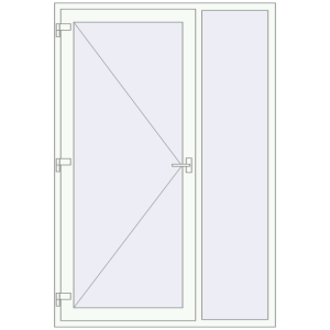 Купити Вхідні двері 1500x2200 мм REHAU Brillant-Design Білий (RAL 9016) з двох сторін