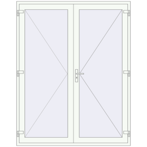 Купити Вхідні двері 1800x2280 мм REHAU Euro-Design 60 Білий (RAL 9016) з двох сторін