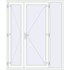 Купити Вхідні двері 1800x2200 мм REHAU Euro-Design 60 Білий (RAL 9016) з двох сторін