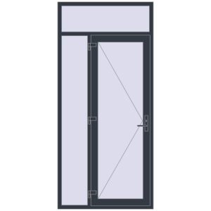 Купити Вхідні двері 1200x2600 мм REHAU Euro-Design 60 ANTHRACITE_GREY_STRUKTURAL з двох сторін