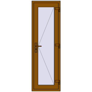 Купити Вхідні двері 600x1900 мм REHAU Euro-Design 60 GOLDEN OAK з двох сторін