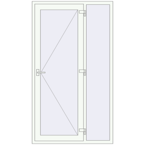 Купити Вхідні двері 1250x2200 мм REHAU Euro-Design 60 Білий (RAL 9016) з двох сторін