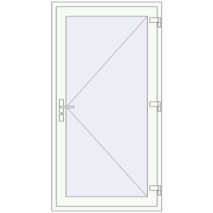 Купити Вхідні двері 1000x1900 мм REHAU Euro-Design 60 Білий (RAL 9016) з двох сторін