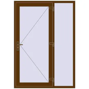 Купити Вхідні двері 1400x2000 мм REHAU Brillant-Design WALNUT з двох сторін