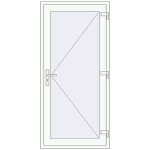 Купити Вхідні двері 890x1900 мм REHAU Euro-Design 60 Білий (RAL 9016) з двох сторін