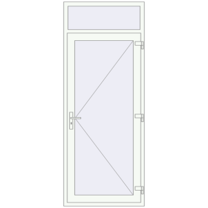 Купити Вхідні двері 950x2400 мм REHAU Euro-Design 60 Білий (RAL 9016) з двох сторін