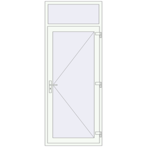 Купити Вхідні двері 950x2400 мм REHAU Brillant-Design Білий (RAL 9016) з двох сторін