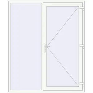 Купити Вхідні двері 1800x2170 мм REHAU Brillant-Design Білий (RAL 9016) з двох сторін