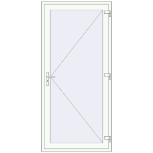 Купити Вхідні двері 1060x2280 мм REHAU Euro-Design 60 Білий (RAL 9016) з двох сторін