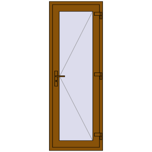 Купити Вхідні двері 700x1950 мм REHAU Euro-Design 60 GOLDEN OAK з двох сторін