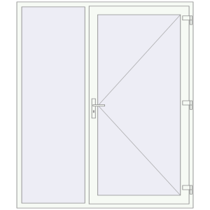 Купити Вхідні двері 1800x2100 мм REHAU Brillant-Design Білий (RAL 9016) з двох сторін