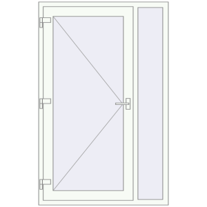 Купити Вхідні двері 1170x1830 мм REHAU Euro-Design 60 Білий (RAL 9016) з двох сторін