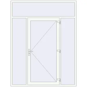Купити Вхідні двері 2000x2600 мм REHAU Euro-Design 60 Білий (RAL 9016) з двох сторін