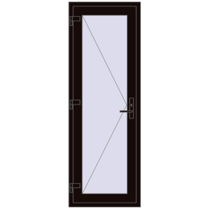 Купити Вхідні двері 700x2000 мм REHAU Euro-Design 60 BLACK_BROWN з двох сторін