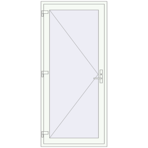 Купити Вхідні двері 1000x2200 мм REHAU Euro-Design 60 Білий (RAL 9016) з двох сторін
