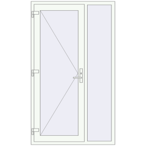 Купити Вхідні двері 1200x2050 мм REHAU Euro-Design 60 Білий (RAL 9016) з двох сторін