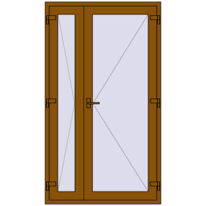 Купити Вхідні двері 1200x2100 мм REHAU Brillant-Design GOLDEN OAK ззовні