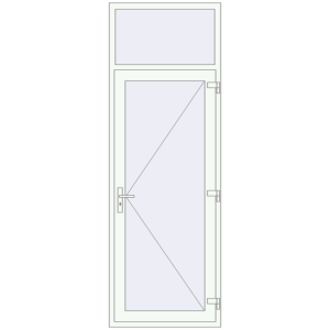 Купити Вхідні двері 900x2600 мм REHAU Euro-Design 60 Білий (RAL 9016) з двох сторін