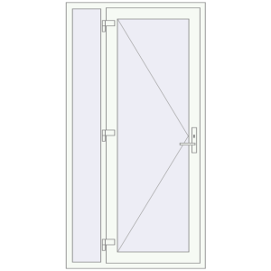 Купити Вхідні двері 1100x2100 мм REHAU Brillant-Design Білий (RAL 9016) з двох сторін