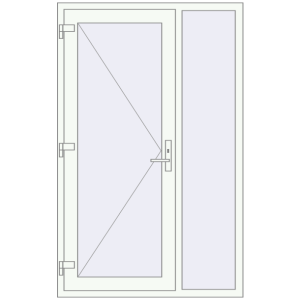 Купити Вхідні двері 1200x1900 мм REHAU Euro-Design 60 Білий (RAL 9016) з двох сторін