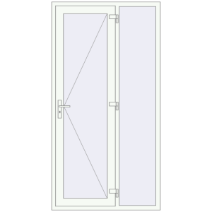Купити Вхідні двері 1200x2300 мм REHAU SYNEGO Білий (RAL 9016) з двох сторін