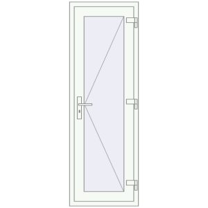 Купити Вхідні двері 620x1830 мм REHAU Brillant-Design Білий (RAL 9016) з двох сторін