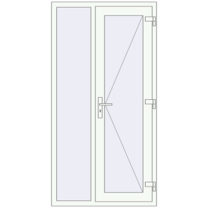 Купити Вхідні двері 1009x1960 мм REHAU Euro-Design 60 Білий (RAL 9016) з двох сторін