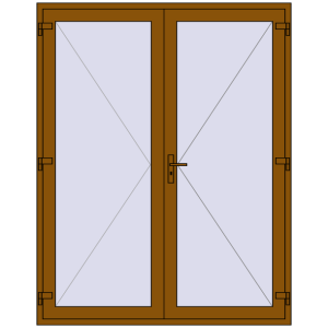 Купити Вхідні двері 1800x2280 мм REHAU Euro-Design 60 GOLDEN OAK з двох сторін