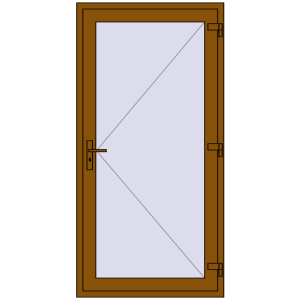 Купити Вхідні двері 1000x2000 мм REHAU Euro-Design 60 GOLDEN OAK з двох сторін