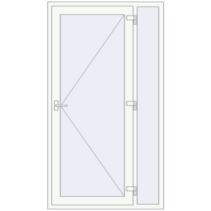 Купити Вхідні двері 1200x2140 мм REHAU Euro-Design 60 Білий (RAL 9016) з двох сторін
