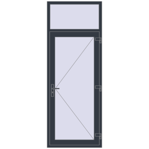 Купити Вхідні двері 900x2400 мм REHAU Euro-Design 60 ANTHRACITE_GREY_STRUKTURAL з двох сторін