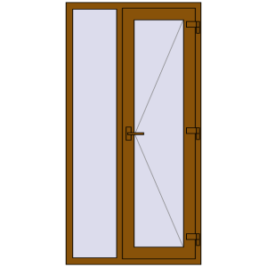 Купити Вхідні двері 1009x1960 мм REHAU Euro-Design 60 GOLDEN OAK з двох сторін