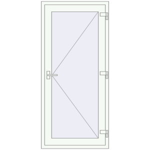 Купити Вхідні двері 890x1900 мм REHAU Euro-Design 60 Білий (RAL 9016) з двох сторін