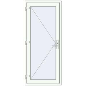 Купити Вхідні двері 800x1850 мм REHAU Brillant-Design Білий (RAL 9016) з двох сторін
